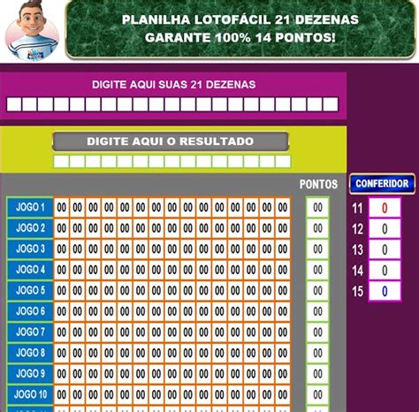 planilha lotofacil 21 dezenas